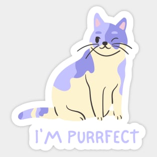 I'm purrfect | Cute cat that blinks Sticker